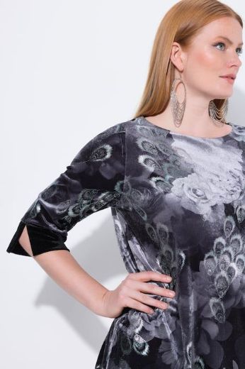Plus size veliki brojevi Tunika elegantna od pliša za punije