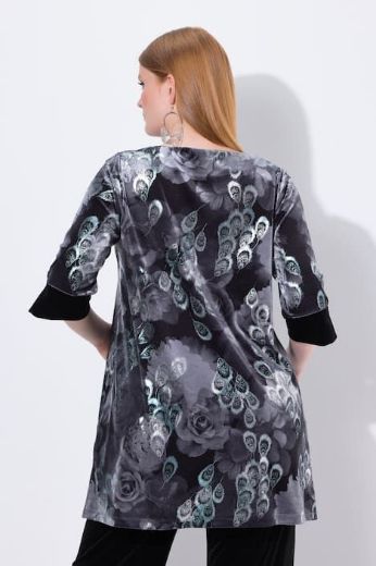 Plus size veliki brojevi Tunika elegantna od pliša za punije