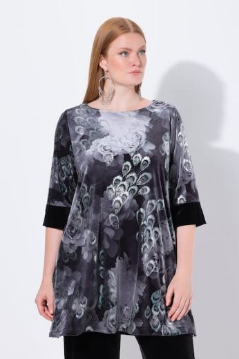 Plus size veliki brojevi Tunika elegantna od pliša za punije