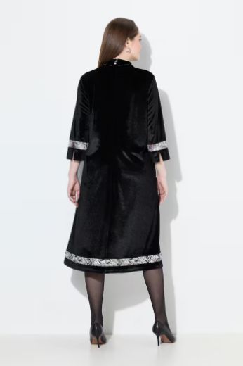 Plus size veliki brojevi Haljina elegantna s 3/4 rukavima A kroja za punije