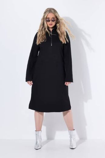 Plus size veliki brojevi Haljina midi dugih rukava za punije