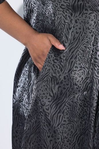 Plus size veliki brojevi Haljina s 3/4 rukavima svjetlucava za punije