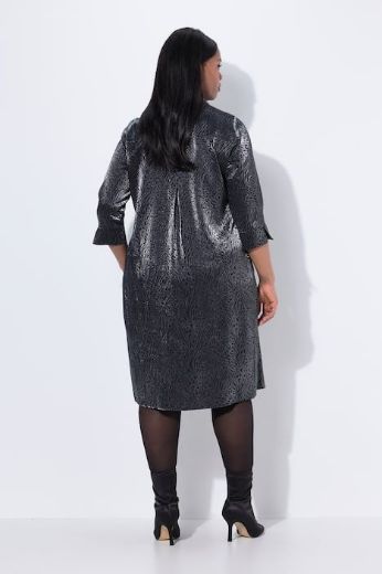Plus size veliki brojevi Haljina s 3/4 rukavima svjetlucava za punije