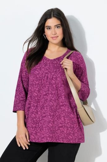 Plus size veliki brojevi Majica 3/4 rukava A kroja za punije