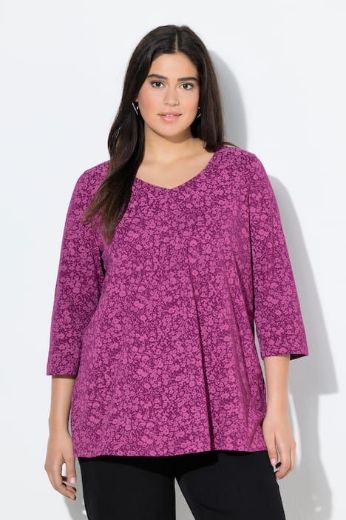Plus size veliki brojevi Majica 3/4 rukava A kroja za punije