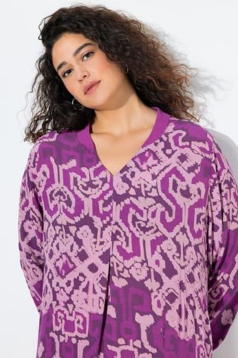 Plus size veliki brojevi Haljina dugih rukava A kroja za punije