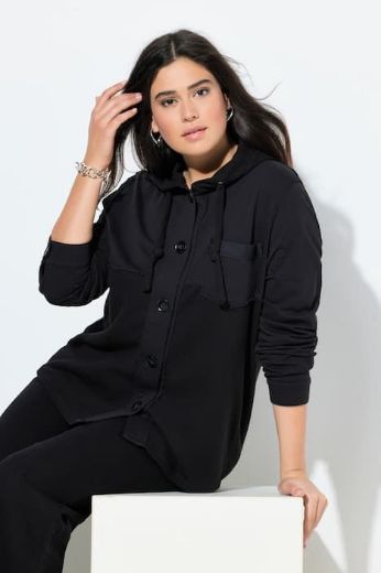 Plus size veliki brojevi Jakna lagana na kopčanje s kapuljačom za punije