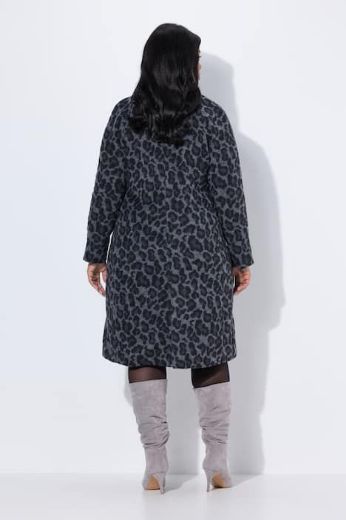 Plus size veliki brojevi Kaput s leopard uzorkom za punije