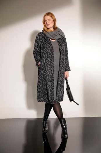 Plus size veliki brojevi Kaput s leopard uzorkom za punije