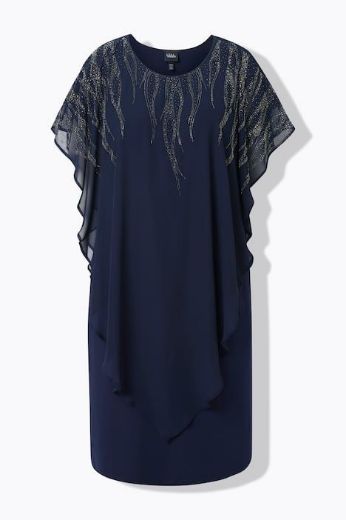 Plus size veliki brojevi Haljina svečana spuštenih rukava za punije