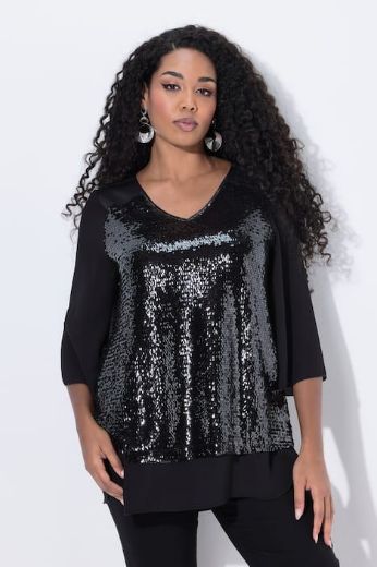 Plus size veliki brojevi Bluza elegantna 3/4 rukava A kroja za punije