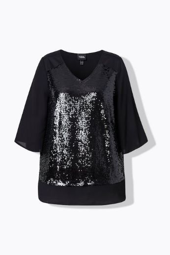 Plus size veliki brojevi Bluza elegantna 3/4 rukava A kroja za punije