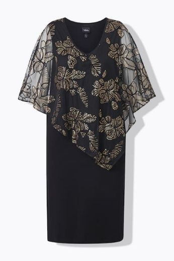 Plus size veliki brojevi Haljina svečana 3/4 rukava za punije