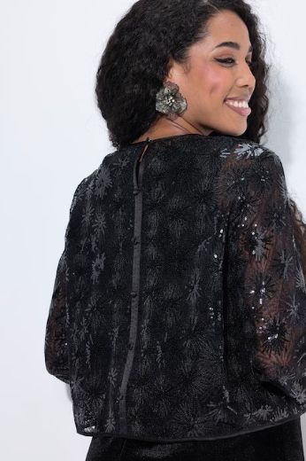 Plus size veliki brojevi Haljina svečana midi 3/4 rukava za punije