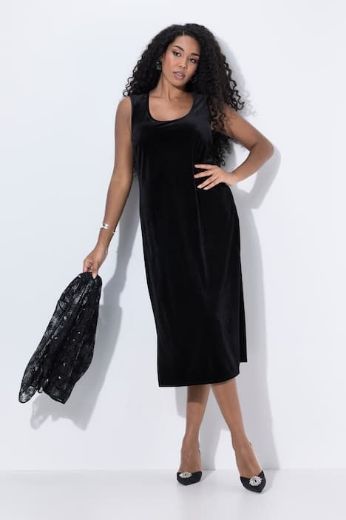 Plus size veliki brojevi Haljina svečana midi 3/4 rukava za punije