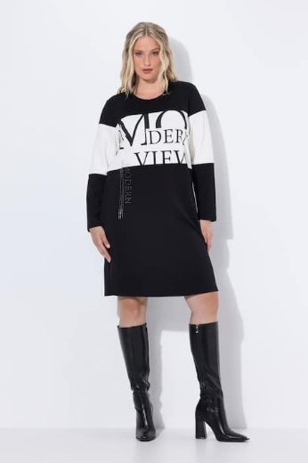 Plus size veliki brojevi Haljina dugih rukava za punije