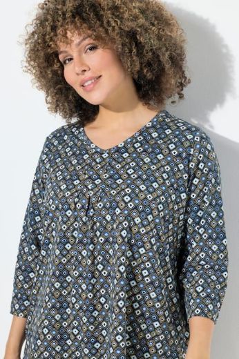 Plus size veliki brojevi Majica 3/4 rukava A kroja za punije