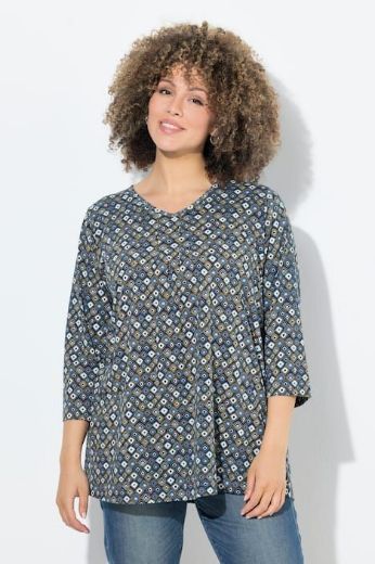 Plus size veliki brojevi Majica 3/4 rukava A kroja za punije