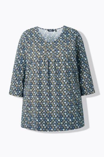 Plus size veliki brojevi Majica 3/4 rukava A kroja za punije