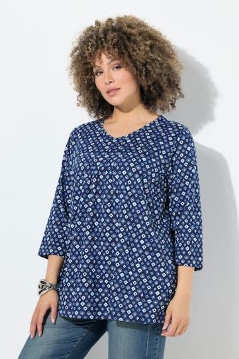 Plus size veliki brojevi Majica 3/4 rukava A kroja za punije