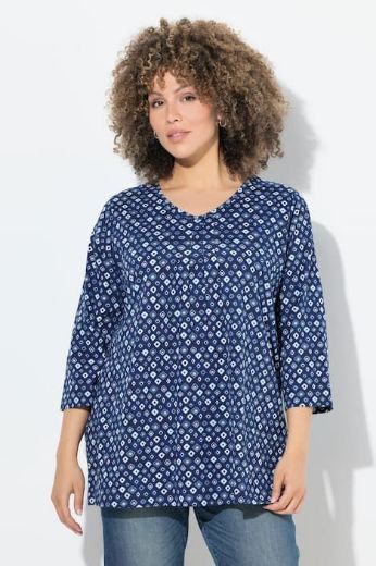 Plus size veliki brojevi Majica 3/4 rukava A kroja za punije