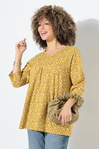 Plus size veliki brojevi Majica 3/4 rukava A kroja za punije