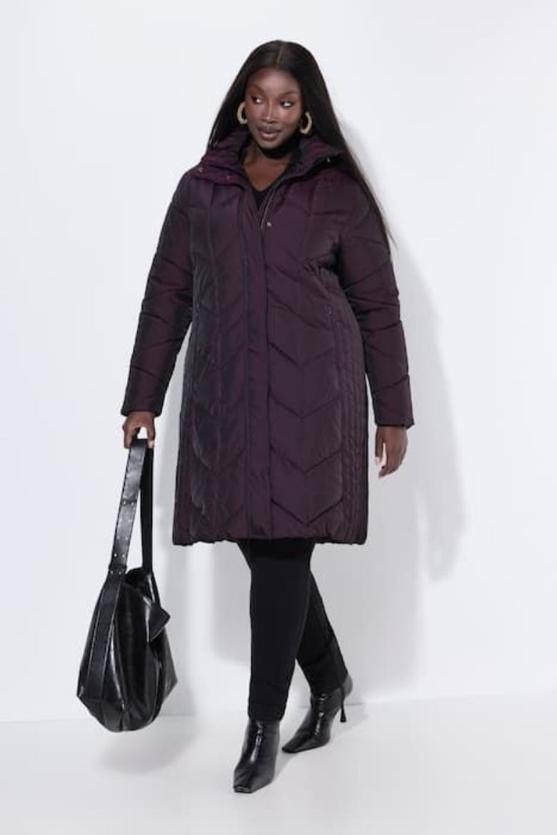 Plus size veliki brojevi Jakna prošivena dužeg kroja za punije