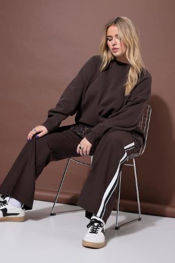 Plus size veliki brojevi Hlače elastičnog struka širokih nogavica za punije