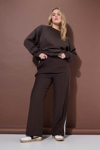 Plus size veliki brojevi Hlače elastičnog struka širokih nogavica za punije