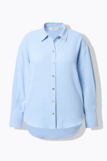 Plus size veliki brojevi Košulja dugih rukava šireg kroja za punije