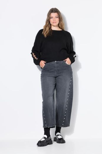 Plus size veliki brojevi Traperice širokih nogavica za punije