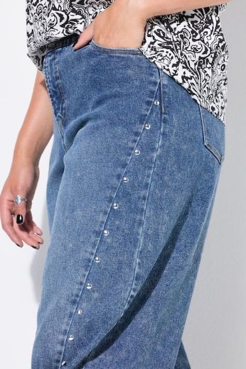 Plus size veliki brojevi Traperice širokih nogavica za punije