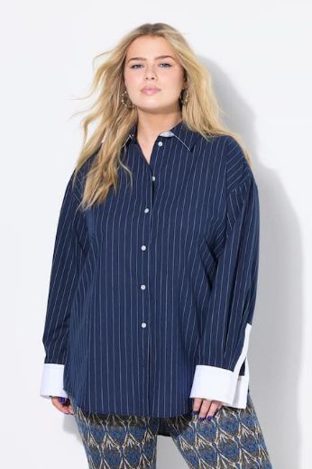 Plus size veliki brojevi Košulja dugih rukava na pruge za punije