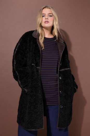 Plus size veliki brojevi Kaput A kroja od umjetnog krzna za punije