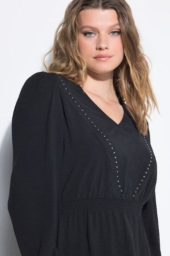 Plus size veliki brojevi Haljina dugih rukava A kroja za punije