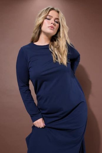 Plus size veliki brojevi Haljina dugih rukava za punije