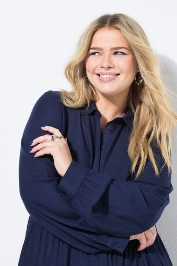 Plus size veliki brojevi Haljina dugih rukava A kroja za punije