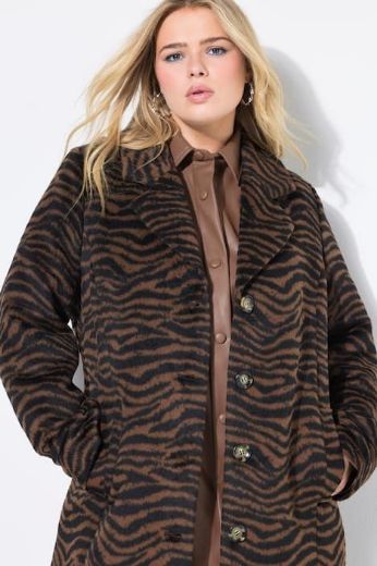 Plus size veliki brojevi Kaput šireg kroja od umjetnog krzna za punije