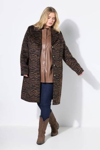 Plus size veliki brojevi Kaput šireg kroja od umjetnog krzna za punije