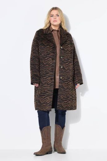 Plus size veliki brojevi Kaput šireg kroja od umjetnog krzna za punije