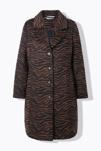 Plus size veliki brojevi Kaput šireg kroja od umjetnog krzna za punije