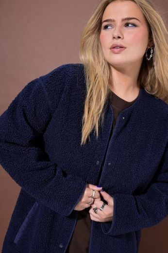 Plus size veliki brojevi Majica dugih rukva od flisa na kopčanje za punije