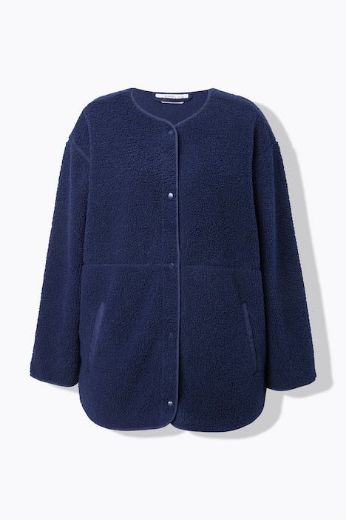 Plus size veliki brojevi Majica dugih rukva od flisa na kopčanje za punije