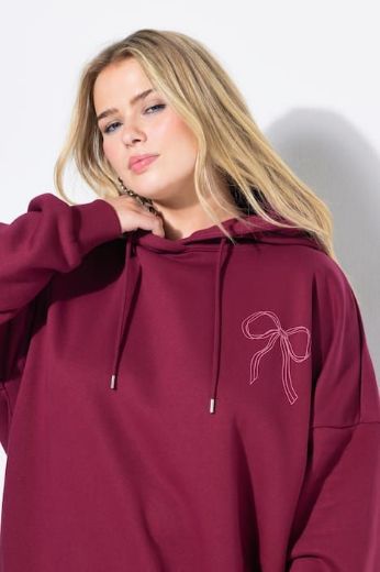 Plus size veliki brojevi Majica dugih rukava s kapuljačom šireg kroja za punije