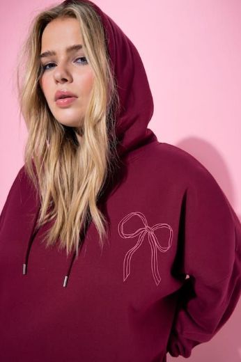 Plus size veliki brojevi Majica dugih rukava s kapuljačom šireg kroja za punije