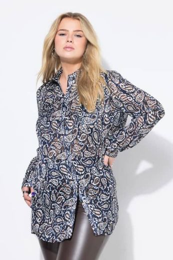 Plus size veliki brojevi Košulja dugih rukava dužeg kroja za punije