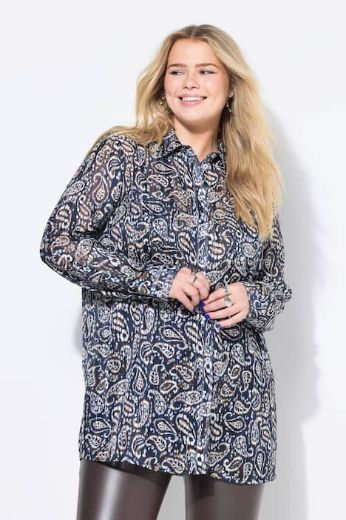 Plus size veliki brojevi Košulja dugih rukava dužeg kroja za punije