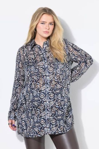 Plus size veliki brojevi Košulja dugih rukava dužeg kroja za punije