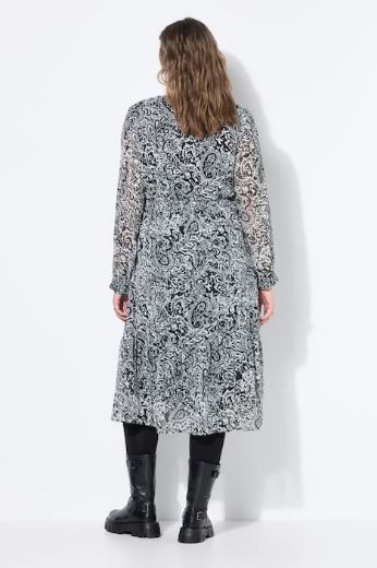 Plus size veliki brojevi Haljina midi dugih rukava za punije