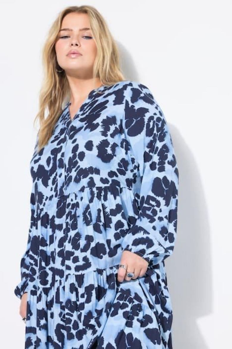 Plus size veliki brojevi Haljina A kroja dugih rukava za punije